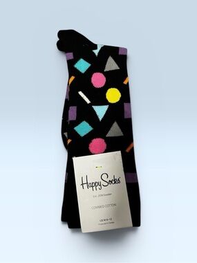 Happy Socks Men's Colorful Geometric Dress Socks